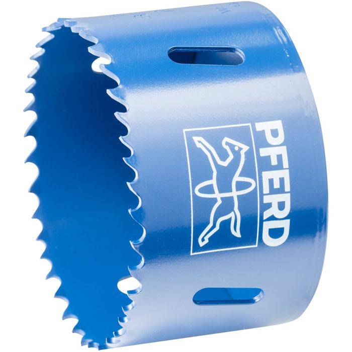 HSS-Lochsäge "PFERD" - Bezeichnung LS 70 - Durchmesser 70 mm / 31 mm - Gewinde 5/8"-18 - Drehzahl Stahl 125 U/min - Drehzahl Edelstahl (INOX) 60