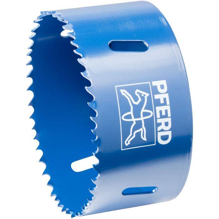 HSS-Lochsäge "PFERD" - Bezeichnung LS 86 - Durchmesser 86 mm / 31 mm - Gewinde 5/8"-18 - Drehzahl Stahl 100 U/min - Drehzahl Edelstahl (INOX) 50