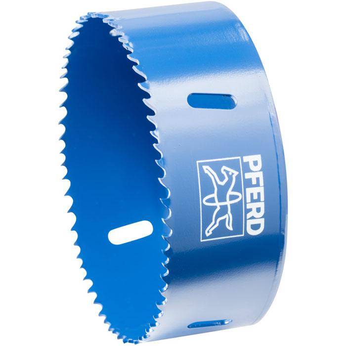 HSS-Lochsäge "PFERD" - Bezeichnung LS 111 - Durchmesser 111 mm / 31 mm - Gewinde 5/8"-18 - Drehzahl Stahl 75 U/min - Drehzahl Edelstahl (INOX) 35