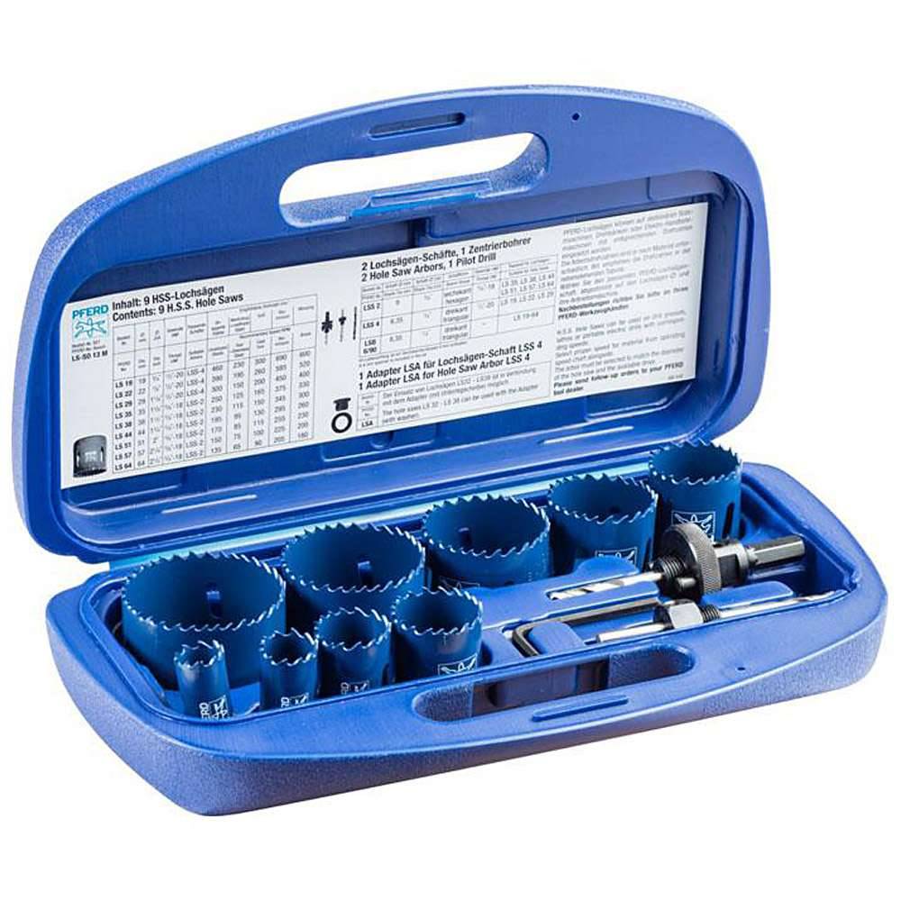 Lochsägen-Set - PFERD - für Handwerker - HSS-Bimetall - beinhaltet 5 Lochsägen