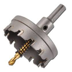 TCT Lochsäge - hartmetallbestückt / HM - Bohrungs-Ø 37 mm - Schnitttiefe 13 mm - Für Edelstahl, Stahl, Ne-Metall, Glasfaserverstärkter Kunststoff