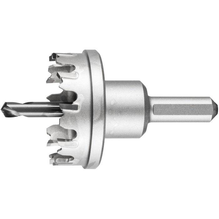 Lochschneider "PFERD" - Hartmetall - Werkzeughöhe 8 mm - Bezeichnung LOS HM 2508 - Schaft-Ø 10 mm - Durchmesser 43 mm - empf. Drehzahl Stahl 295 bis