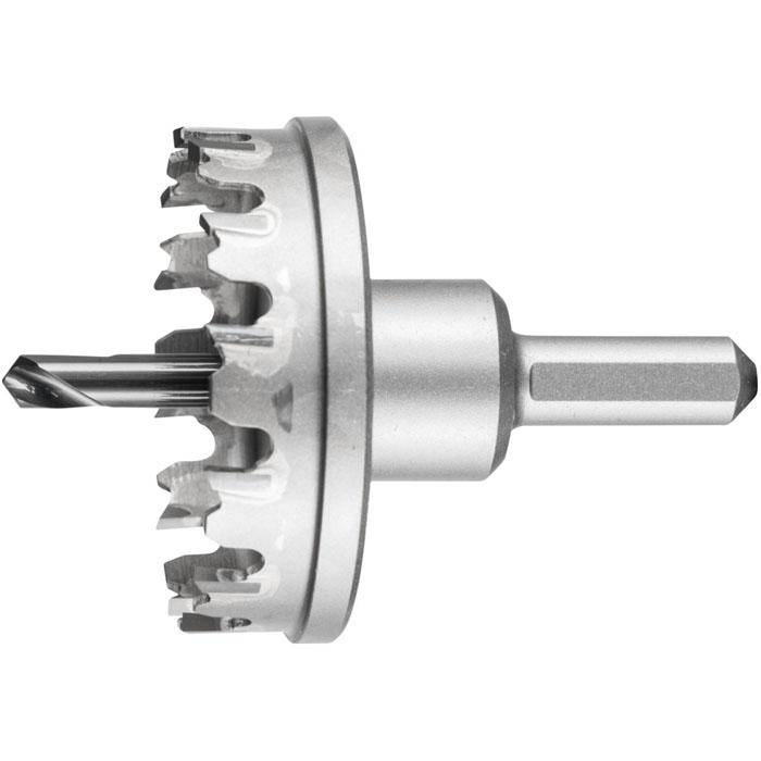 Lochschneider "PFERD" - Hartmetall - Werkzeughöhe 8 mm - Bezeichnung LOS HM 5508 - Schaft-Ø 10 mm - Durchmesser 55 mm - empf. Drehzahl Stahl 230 bis