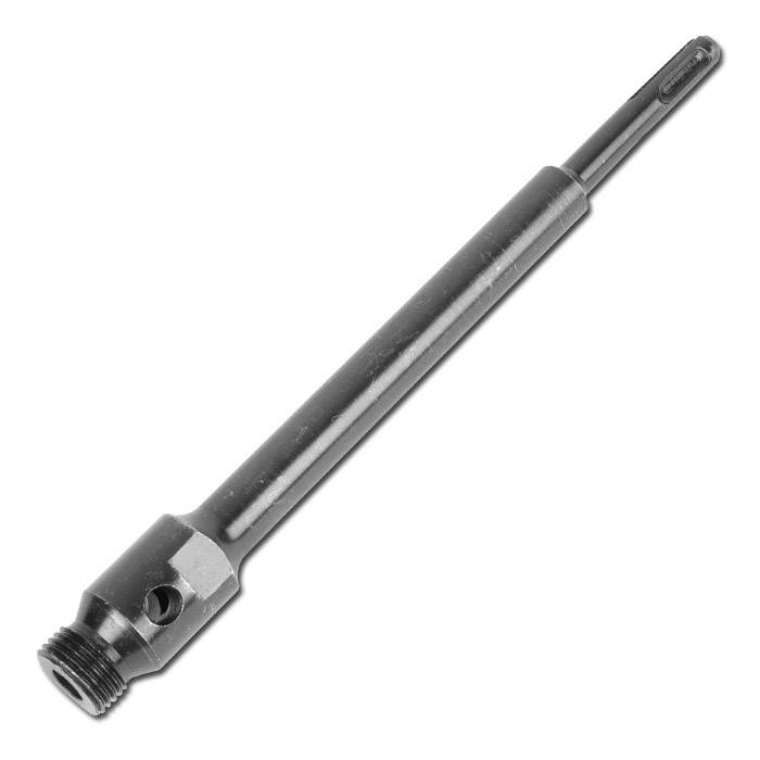 Schwarzmetall-Bohrerverlängerungswelle mit Gewinde-Endstück und Schnellwechsel-Spitze mit Verriegelungssystem