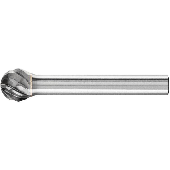 Frässtift - PFERD - Hartmetall - Schaft-Ø 6 mm - für Gusseisen - Kugelform - Bezeichnung KUD 1009/6 CAST - Gesamtlänge 49 mm - Frässtift-Ø x Lä