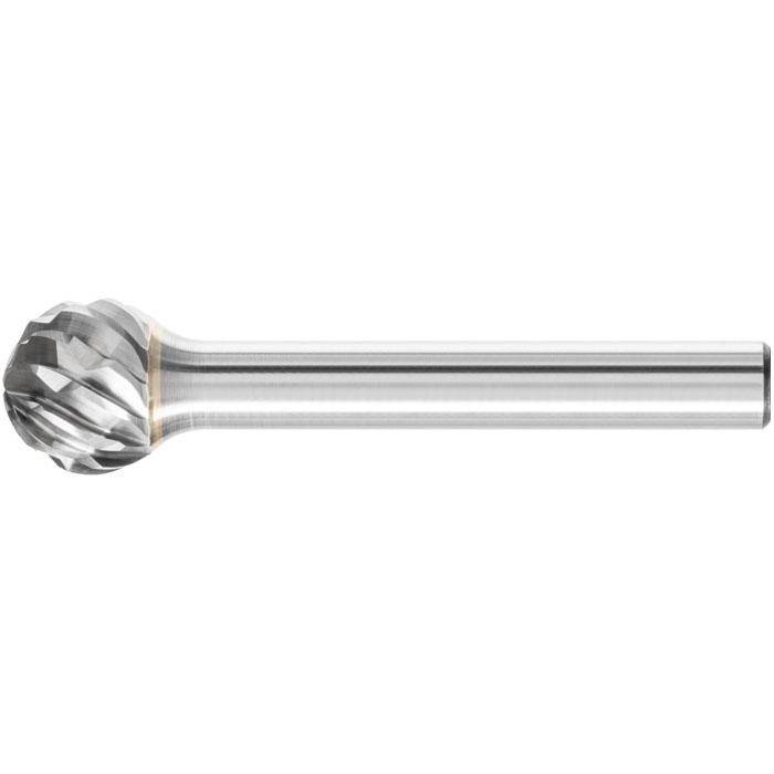 Frässtift - PFERD - Hartmetall - Schaft-Ø 6 mm - für Gusseisen - Kugelform - Bezeichnung KUD 1210/6 CAST - Gesamtlänge 51 mm - Frässtift-Ø x Lä