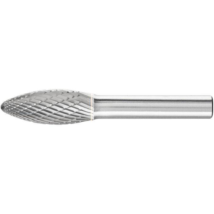 Frässtift - PFERD - Hartmetall - Schaft-Ø 8 mm - Flammenform B - TOUGH-Zahnung