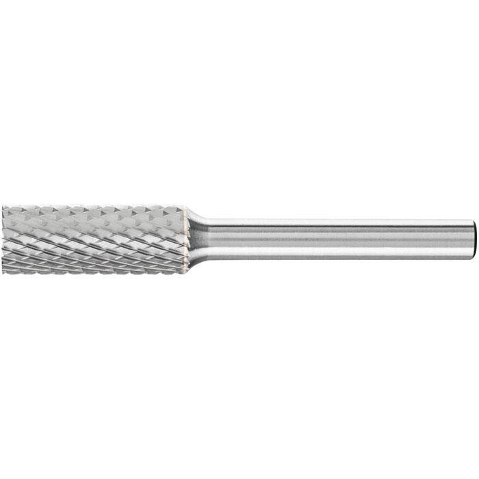Frässtift "PFERD" - Hartmetall - Schaft-Ø 6 mm - Zahnung 4 - mit Stirnverzahnung - Bezeichnung ZYAS 1025/6 Z4 - Gesamtlänge 65 mm - Frässtift-ø x