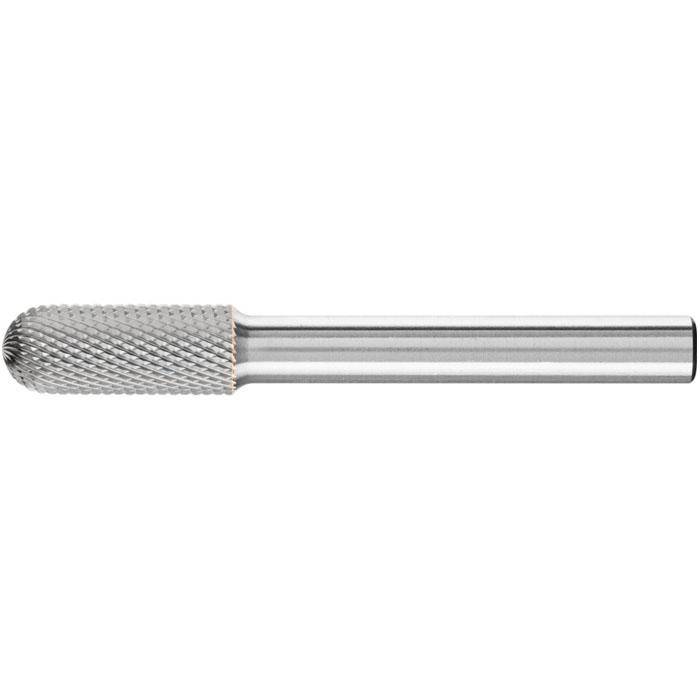 Frässtift "PFERD" - Hartmetall - Schaft-Ø 6 mm - walzenrundform - MICRO-Verzahnung - Bezeichnung WRC 0820/6 MICRO - Gesamtlänge 60 mm - Frässtift-