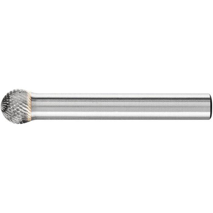 Frässtift "PFERD" - Hartmetall - Schaft-Ø 6 mm - kugelform - MICRO-Verzahnung - Bezeichnung KUD 0807/6 MICRO - Gesamtlänge 47 mm - Frässtift-ø x