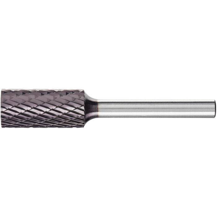 Frässtift - PFERD HICOAT® - Hartmetall - Schaft-Ø 6 mm - Zylinderform - für Stahl und Eisen - Bezeichnung ZYA 1225/6 - Gesamtlänge 65 mm - Fräss