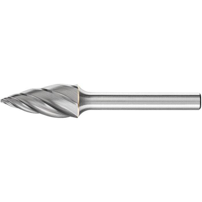 Frässtift - PFERD - Hartmetall - Schaft-Ø 6 mm - Spitzbogenform - für Aluminium - Bezeichnung SPG 1225/6 ALU - Gesamtlänge 65 mm - Frässtift-Ø x
