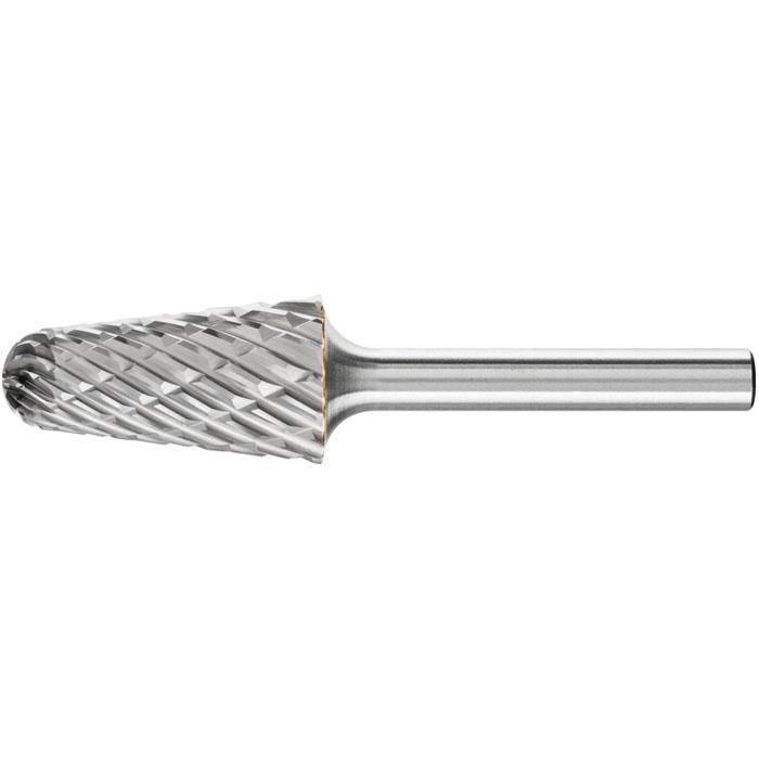 Frässtift - PFERD - Hartmetall - Schaft-Ø 6 mm - für Stahl - Rundkegelform - Bezeichnung KEL 1630/6 STEEL - Gesamtlänge 70 mm - Frässtift-Ø x L