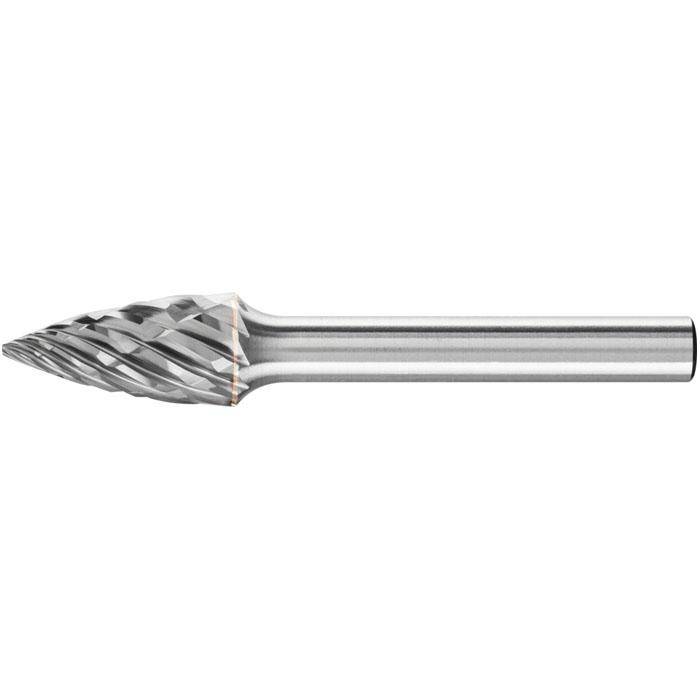 Frässtift - PFERD - Hartmetall - Schaft-Ø 6 mm - für Gusseisen - Spitzbogenform - Bezeichnung SPG 1020/6 CAST - Gesamtlänge 60 mm - Frässtift-Ø