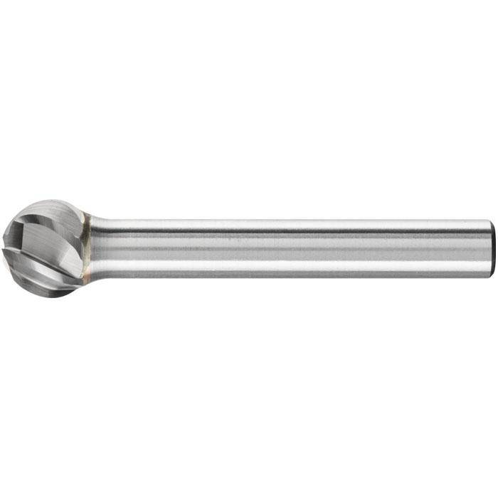 Frässtift - PFERD - Hartmetall - Schaft-Ø 6 mm - Kugelform - für Aluminium - Bezeichnung KUD 1009/6 - Gesamtlänge 49 mm - Frässtift-Ø x Länge 1