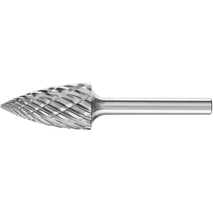 Frässtift - PFERD - Hartmetall - Schaft-Ø 6 mm - für Stahl - Spitzbogenform - Bezeichnung SPG 1630/6 STEEL - Gesamtlänge 70 mm - Frässtift-Ø x L