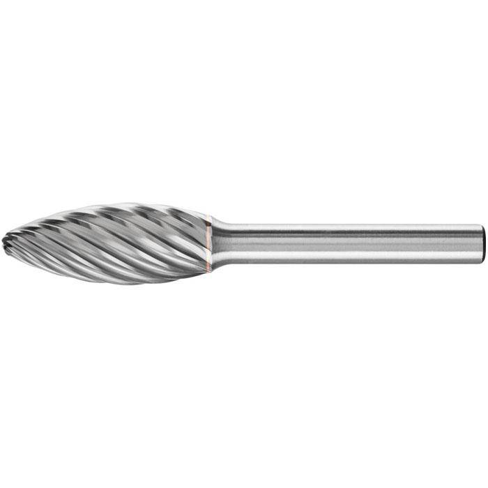 Frässtift - PFERD - Hartmetall - Schaft-Ø 6 mm - für INOX - Flammenform - Bezeichnung B 1230/6 INOX - Gesamtlänge 70 mm - Frässtift-Ø x Länge 1