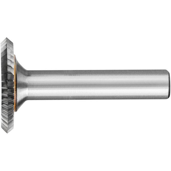 Frässtift "PFERD" - Hartmetall - Schaft-Ø 8 mm - Scheibenform N - Zahnung 3 - Bezeichnung HM N 2503/8 Z3 - Gesamtlänge 43 mm - Frässtift-ø x Län