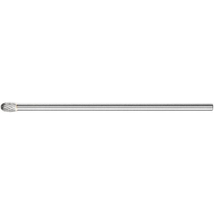 Frässtift "PFERD" - Hartmetall - Langschaft - Schaft-Ø 6 mm - Tropfenform - Bezeichnung TRE 0813/6 Z3 PLUS SL 150 - Gesamtlänge 163 mm - Frässtift