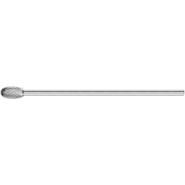 Frässtift "PFERD" - Hartmetall - Langschaft - Schaft-Ø 6 mm - Tropfenform - Bezeichnung TRE 1220/6 Z3 PLUS SL 150 - Gesamtlänge 170 mm - Frässtift