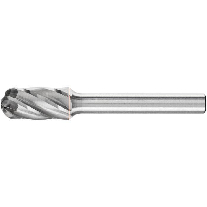 Frässtift - PFERD - Hartmetall - Schaft-Ø 6 mm - Walzenrundform - für Aluminium - Bezeichnung WRC 1020/6 - Gesamtlänge 60 mm - Frässtift-Ø x Lä