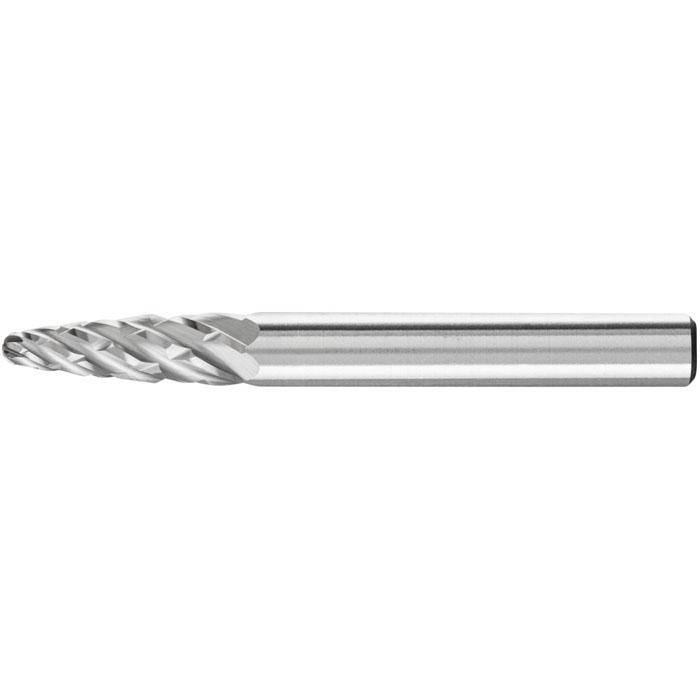 Frässtift - PFERD - Hartmetall - Schaft-Ø 6 mm - für Stahl - Rundbogenform - Bezeichnung RBF 0618/6 STEEL - Gesamtlänge 55 mm - Frässtift-Ø x L