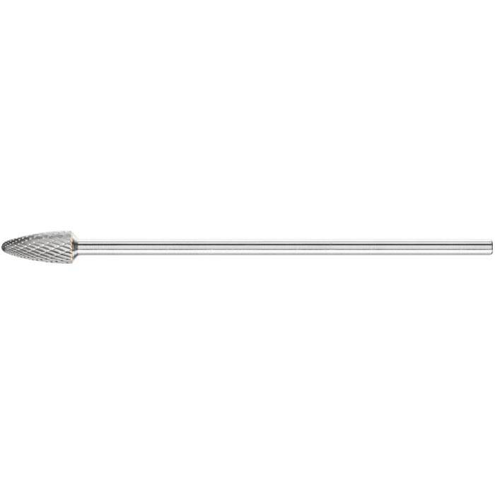 Frässtift "PFERD" - Hartmetall - Langschaft - Schaft-Ø 6 mm - Rundbogenform - Bezeichnung RBF 1225/6 Z3 PLUS SL 150 - Gesamtlänge 175 mm - Frässti