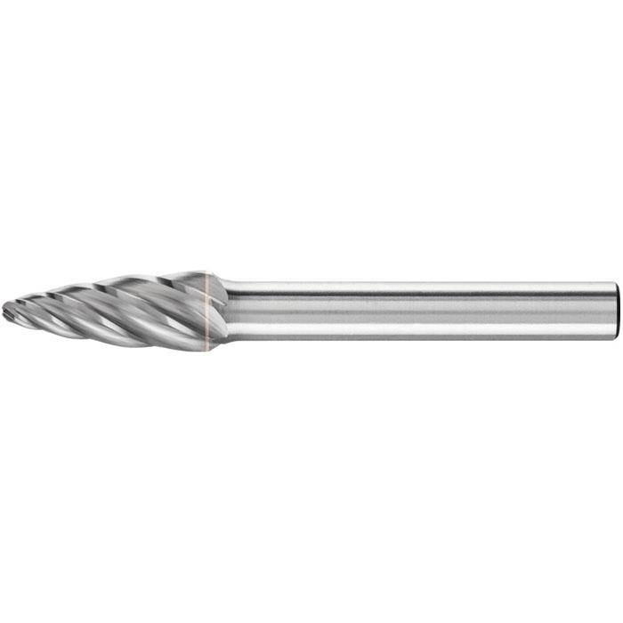 Frässtift - PFERD - Hartmetall - Schaft-Ø 6 mm - Rundbogenform - für Aluminium - Bezeichnung RBF 0820/6 - Frässtift-Ø x Länge 8 x 20 mm - Radius