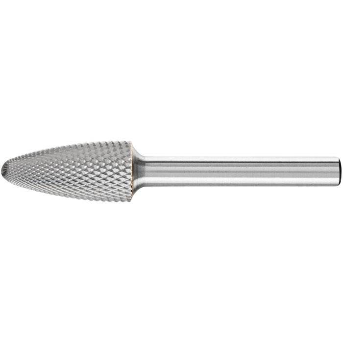 Frässtift "PFERD" - Hartmetall - Schaft-Ø 6 mm - rundbogenform - MICRO-Verzahnung - Bezeichnung RBF 1225/6 MICRO - Gesamtlänge 65 mm - Radius 2,5