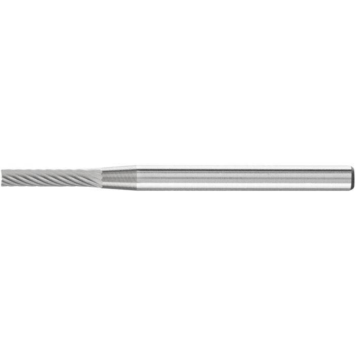Frässtift "PFERD" - Hartmetall - Schaft-Ø 3 mm - Zahnung 5 - mit Stirnverzahnung - Bezeichnung ZYAS 0210/3 Z5 - Gesamtlänge 40 mm - Frässtift-ø x