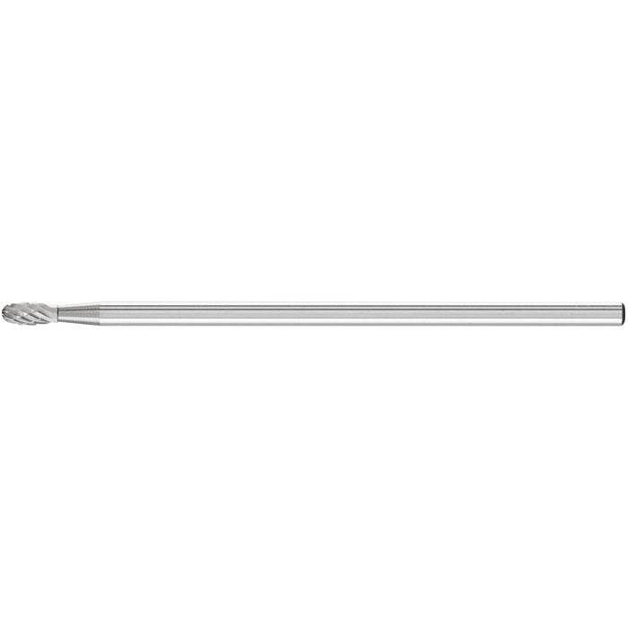 Frässtift "PFERD" - Hartmetall - Langschaft - Schaft-Ø 3 - Tropfenform - Bezeichnung TRE 0307/3 Z3 PLUS SL 75 - Zahnung 3 PLUS - Gesamtlänge 75 mm