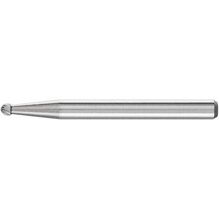 Frässtift - PFERD - Hartmetall - Schaft-Ø 3 mm - Kugelform - Bezeichnung KUD 021,5/3 - Gesamtlänge 33 mm - Frässtift-Ø x Länge 2 x 1,5 mm - Zahn