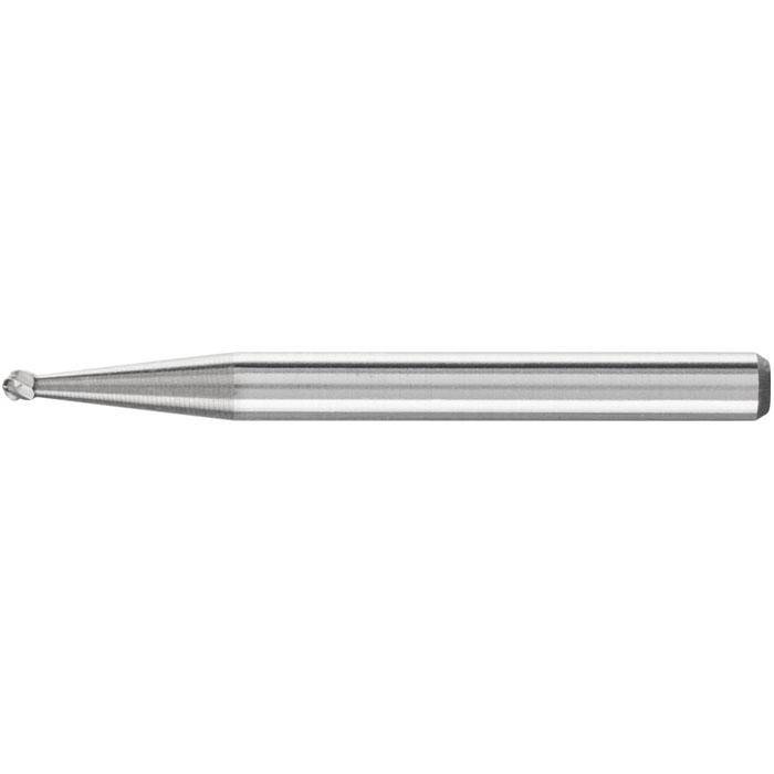 Frässtift - PFERD - Hartmetall - Schaft-Ø 3 mm - Kugelform - Bezeichnung KUD 01,51/3 - Gesamtlänge 33 mm - Frässtift-Ø x Länge 1,5 x 1 mm - Zahn