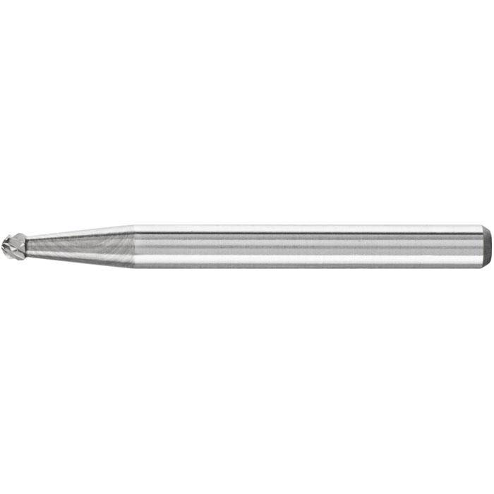 Frässtift - PFERD - Hartmetall - Schaft-Ø 3 mm - Kugelform - Bezeichnung KUD 021,5/3 - Gesamtlänge 33 mm - Frässtift-Ø x Länge 2 x 1,5 mm - Zahn