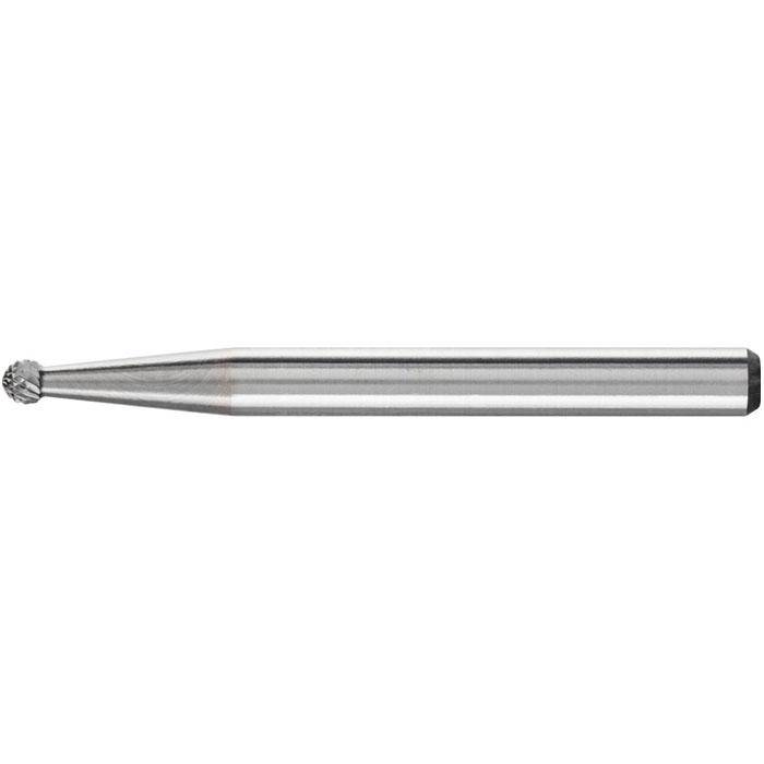Frässtift "PFERD" - Hartmetall - Schaft-Ø 3 mm - kugelform - MICRO-Verzahnung - Bezeichnung KUD 021,5/3 MICRO - Gesamtlänge 33 mm - Frässtift-ø x