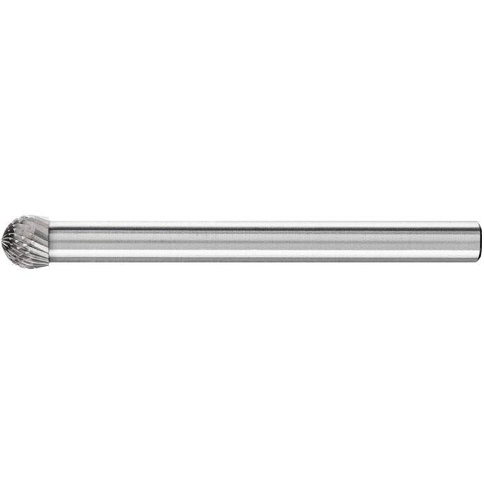 Frässtift "PFERD" - Hartmetall - Schaft-Ø 3 mm - kugelform - MICRO-Verzahnung - Bezeichnung KUD 0403/3 MICRO - Gesamtlänge 34 mm - Frässtift-ø x