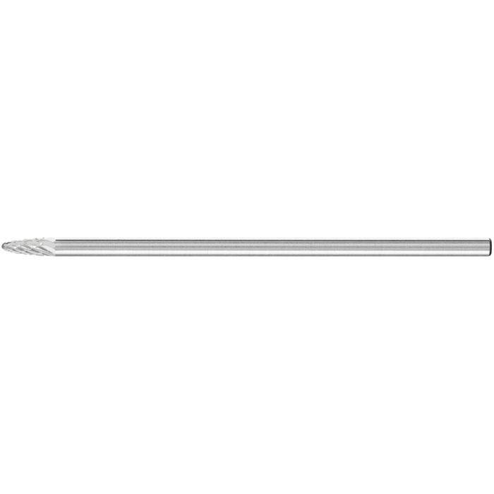 Frässtift - PFERD - Vollhartmetallschaft-Ø 3 mm - für Stahl, Edelstahl etc. - Bezeichnung RBF 0307/3 Z3 PLUS GL 75 - Zahnung Z3 PLUS