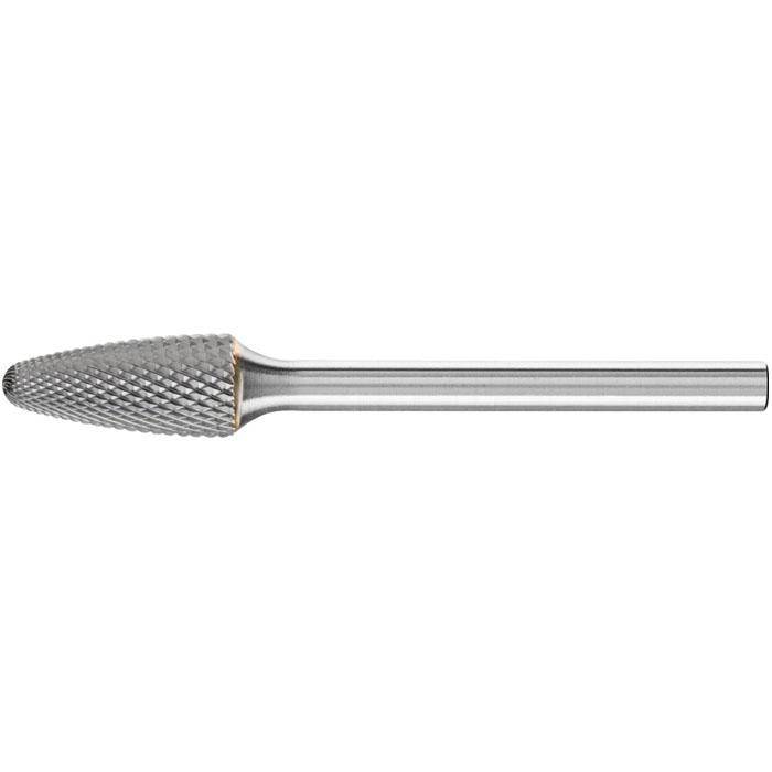 Frässtift "PFERD" - Hartmetall - Schaft-Ø 3 mm - rundbogenform - MICRO-Verzahnung - Bezeichnung RBF 0613/3 MICRO - Gesamtlänge 43 mm - Radius 1,5