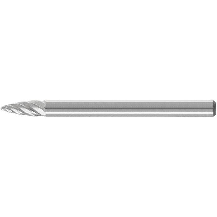 Frässtift - PFERD - Hartmetall - Schaft-Ø 3 mm - für INOX - Spitzbogenform - Bezeichnung SPG 0307/3 INOX - Gesamtlänge 37 mm - Frässtift-Ø x Lä