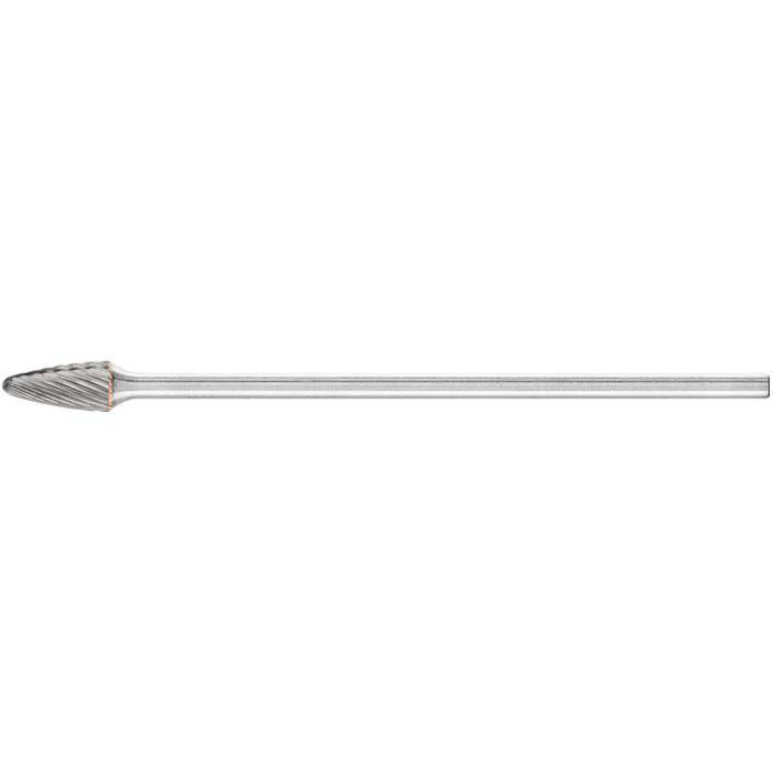 Frässtift - PFERD - Hartmetall - Stahllangschaft-Ø 3 mm - für Stahl, Edelstahl etc. - Bezeichnung RBF 0613/3 Z5 SL 75 - Zahnung Z5
