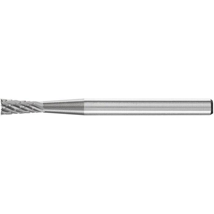 Frässtift - PFERD - Hartmetall - Schaft-Ø 3 mm - Stumpfkegelform - mit Stirnverzahnung - Bezeichnung WKNS 0307/3 - Frässtift-Ø x Länge 3 x 7 mm -