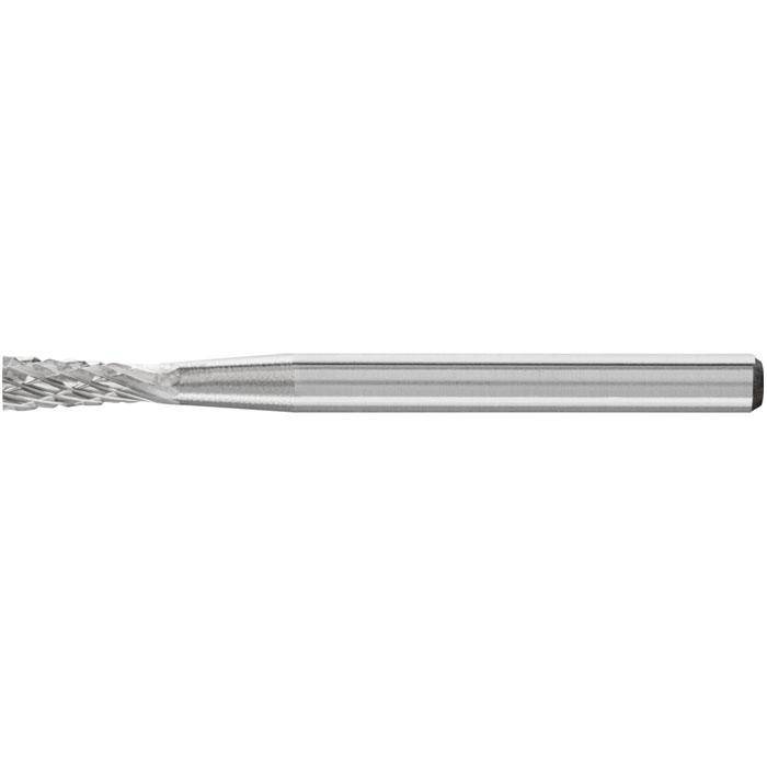 Frässtift - PFERD - Hartmetall - Schaft-Ø 3 mm - Stumpfkegelform - ohne Stirnverzahnung - Bezeichnung WKN 0307/3 - Frässtift-Ø x Länge 3 x 7 mm -