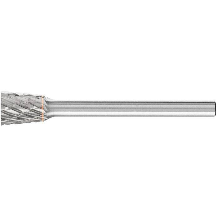 Frässtift - PFERD - Hartmetall - Schaft-Ø 3 mm - Stumpfkegelform - ohne Stirnverzahnung - Bezeichnung WKN 0607/3 - Frässtift-Ø x Länge 6 x 7 mm -