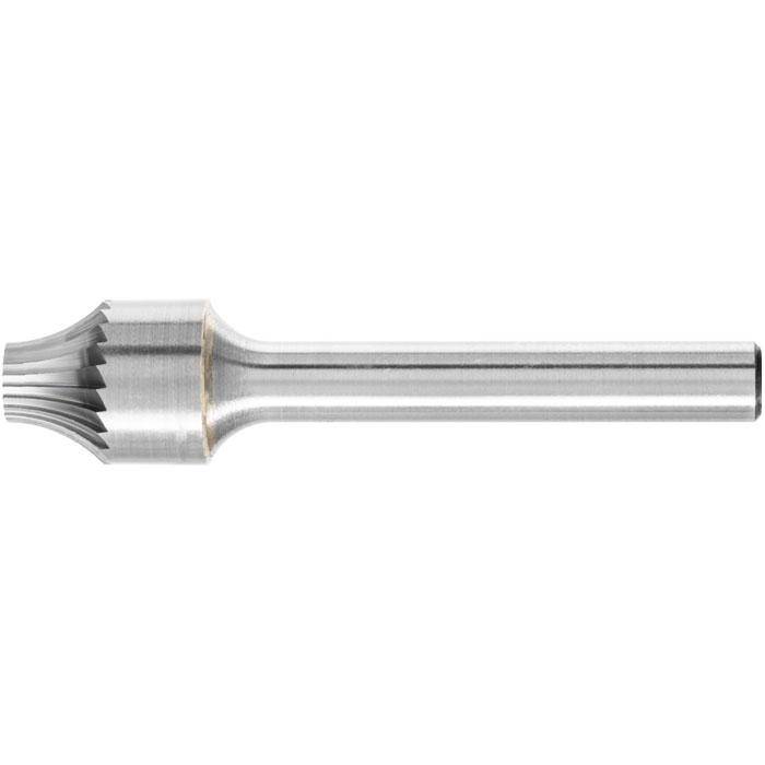 Frässtift - PFERD - Hartmetall - Schaft-Ø 6 mm - Verrundungsfrässtift - Bezeichnung V 1215/6 - Frässtift-Ø x Länge 12 x 7 mm - Spitzen-Ø 6 mm