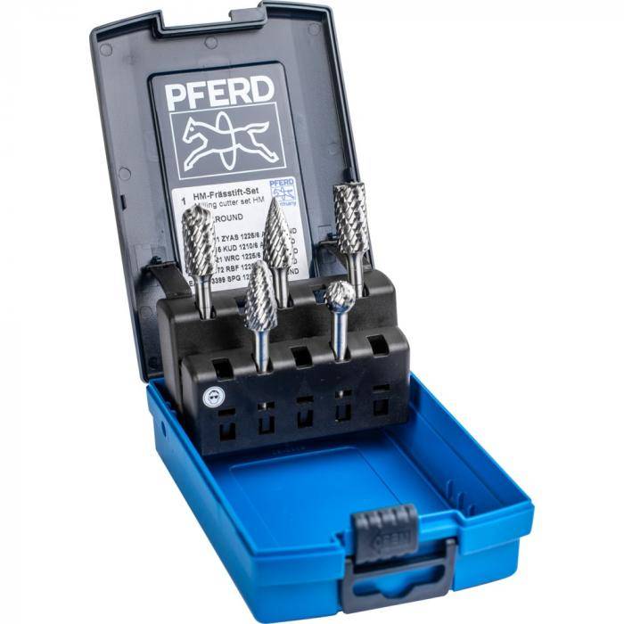 PFERD HM-Frässtift-Set 1412 - ALLROUND - Schaft-ø 6 mm