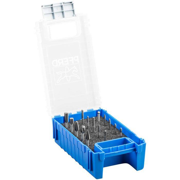 Frässtifte-Set - PFERD - 15 Hartmetallfrässtifte - Schaft-Ø 3 mm - Zahnung 5