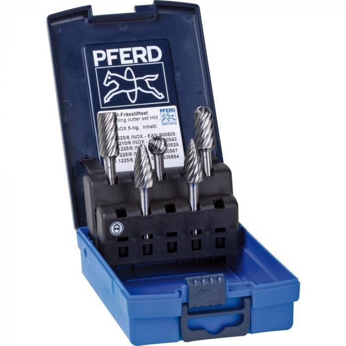 PFERD HM-Frässtift-Set 1912 - INOX - Schaft-ø 6 mm