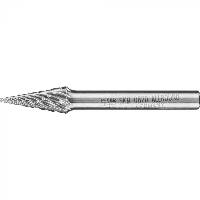 PFERD HM-Frässtift - Spitzkegelform SKM - ALLROUND - Frässtift-Ø 8 mm - Schaft-Ø 6 mm