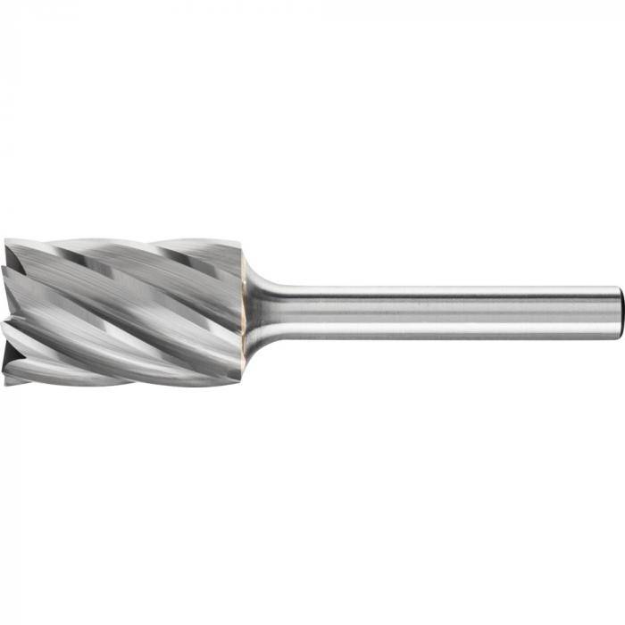 PFERD HM-Frässtift - Zylinderform ZYAS mit Stirnverzahnung - ALU - Frässtift-Ø 16 mm - Schaft-Ø 6 mm