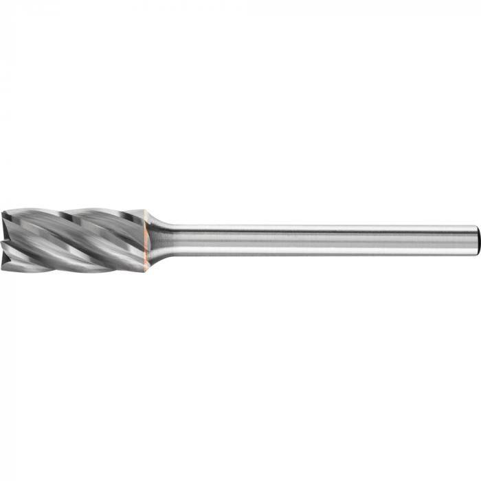 PFERD HM-Frässtift - Zylinderform ZYAS mit Stirnverzahnung - ALU - Frässtift-Ø 6 mm - Schaft-Ø 3 mm